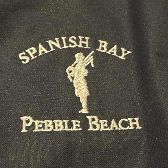 NWOT Men's Pebble Beach Spanish Bay Navy Golf Pullover XL - Picture 3 of 5